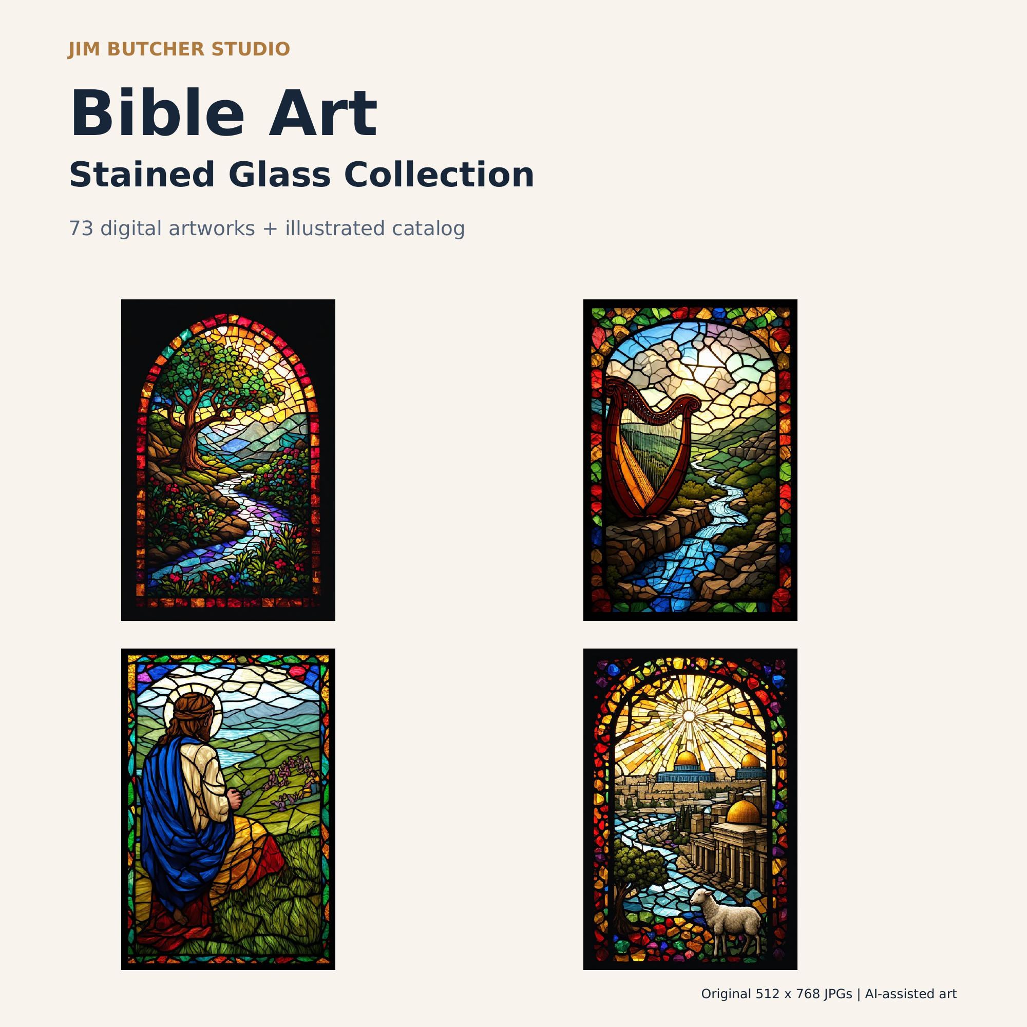 Published Stained Glass Bible Art collection cover